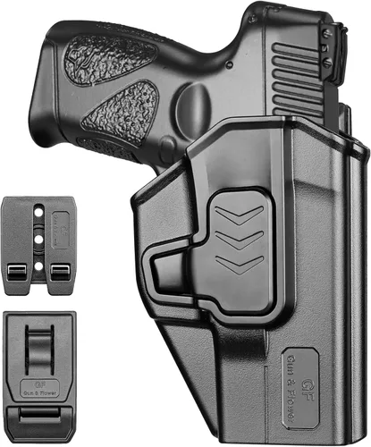 GUN & FLOWER OWB Holster w/Belt Clip & Molle Adapter, Fits Glock 17/19 19X, Taurus G2C/G3C, 1911 Colt-Kimber-RIA-Springfield-S&W & More, 360°