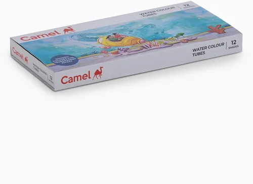 Miniatura 4 de Camel Tubo de acuarela para estudiantes, 0.2 fl oz cada uno, 12 tonos