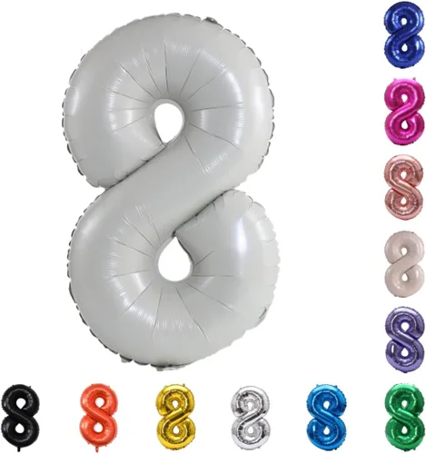 Miniatura 59 de YPSelected Globo grande de 32 pulgadas de helio con números 0-9 de papel de aluminio azul para cumpleaños, bodas y fiestas (Azul, 3)