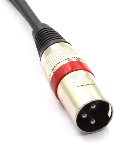 Miniatura 4 de XLR macho a 2 adaptadores de enchufe RCA Phono Cable de conexión divisor en Y, 1 XLR de 3 pines a conector RCA dual de audio estéreo (4.9 ft)