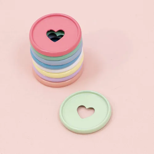 Miniatura 8 de Craftelier - Anillas de Disco M Metálicas con Corte de Troquel en Forma de Corazón para Encuadernación de Scrapbooking para Planners, Agendas