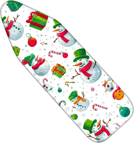 Miniatura 13 de Nuxovilar Funda para tabla de planchar de poliéster de 15 x 54 pulgadas, diseño de hombre de jengibre navideño y golosinas de 15 x 54 pulgadas