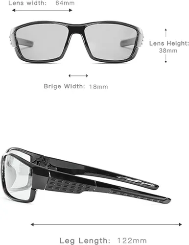 Miniatura 4 de Gafas de lectura bifocales fotocrómicas de transición para hombre, gafas de sol cuadradas deportivas de seguridad, lectores de moda anti rayos UV
