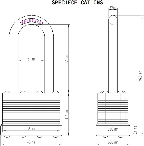 Miniatura 4 de SafiSwords Paquete de 12 candados de acero laminado con llave igual, 1-3/4 pulgadas de ancho, juego de candados largos resistentes con las mismas