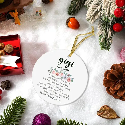 Miniatura 4 de Gigi Definition - Adornos de cerámica de Navidad para el Día de la Madre, regalos para mujeres Gigi, abuela de nietos, nieto, nieta, adornos