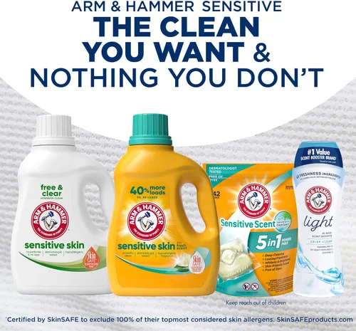 Miniatura 10 de ARM & HAMMER Detergente para ropa, detergente líquido Clean Burst, botella de 229.5 onzas líquidas