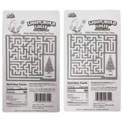Miniatura 6 de Needzo Navidad Luces de Navidad Chupachups, Regalos de Bombilla de Dulces Festivos, Rellenos de Calcetas para Niños, Paquete de 4