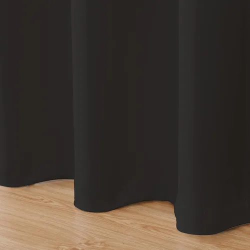 Miniatura 5 de Inherent Fire Retardant Blackout Curtains, Grommet Top, NFPA 701 Certified Flame Resistant Drape, FR Window Curtains for Classroom, 2 Panels, Black