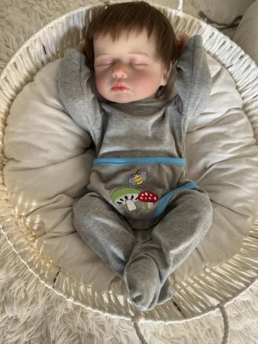 Miniatura 3 de cosheng Muñecas de bebé Reborn de vinilo de cuerpo completo de 20 pulgadas, muñeca realista de bebé recién nacido, juguete de silicona para dormir