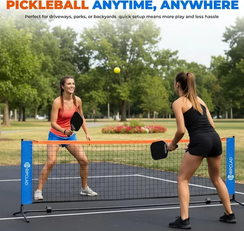 Miniatura 6 de Mini red de pickleball de 5 pies portátil para exteriores e interiores, pequeña red de pickleball para práctica, fácil de instalar, diseño ligero