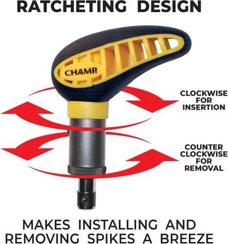 Miniatura 5 de Champ Llave Maxpro de picos de golf, negro y amarillo