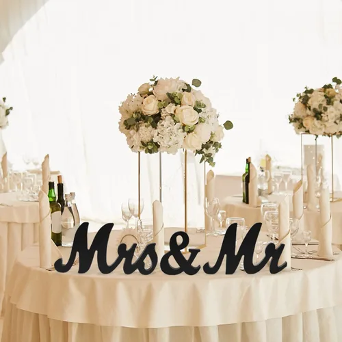 Miniatura 7 de Señales de Señor y Señora para decoración de mesa, letras de madera independientes para accesorios de fotos, decoración rústica de boda, regalo