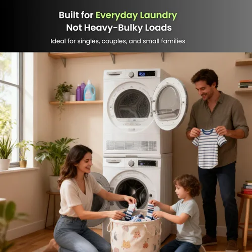 Miniatura 9 de Conserv 2.2 cf 120 V Lavadora y 4 Cf 220V Secadora Condensación Fabricada en Europa (Negro Mate)