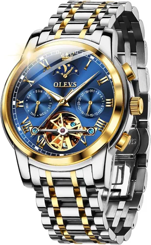 Miniatura 23 de OLEVS Relojes automáticos para hombre, esqueleto mecánico, de lujo, a la moda, reloj de pulsera luminoso impermeable