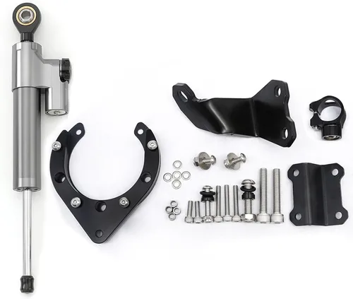 Miniatura 9 de Kit de soporte de montaje estabilizador de aluminio para motocicleta CNC para Yamaha MT07 FZ07 2020 2021 2022 2023 (negro + negro)