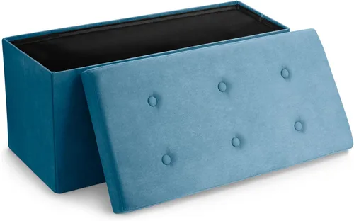 Miniatura 7 de Sorbus – Banco otomano plegable, De Almacenamiento Con Tapa – perfecto para juguetes y zapatos, Otomano, asiento, reposapiés, color contemporáneo