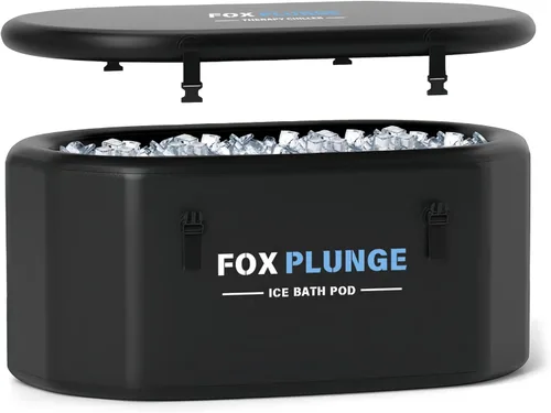 Bañera fría grande XXL para atletas, bañera de hielo inflable con tapa, compatible con enfriadores, tina de hielo para recuperación de terapia de