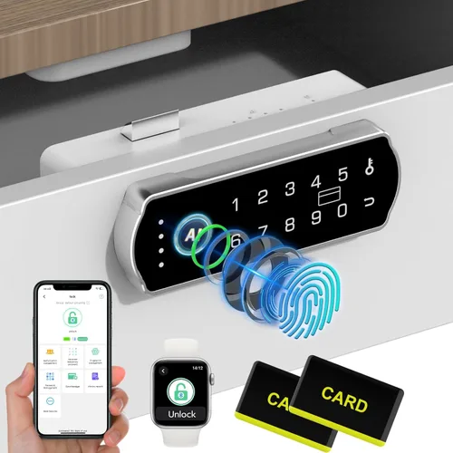 Miniatura 11 de Eseesmart Cerradura inteligente para gabinete, cerradura magnética electrónica digital RFID sin llave Bluetooth seguridad para niños, cerraduras