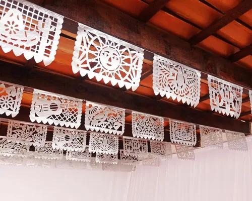 Miniatura 10 de Cartel de papel picado dorado – Cartel de papel picado dorado mate con purpurina para fiestas, bodas, despedidas de soltera, compromiso, baby