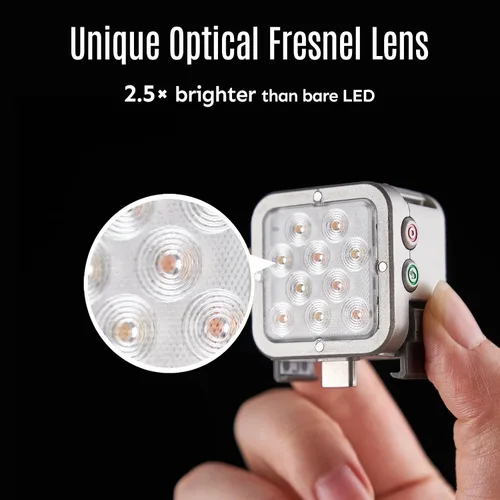 Miniatura 4 de Harlowe Atom 2 Pocket Duo Kit - Mini luz magnética para cámara de 2 W - Luz de llenado con sensor de movimiento recargable tipo C para vlogging