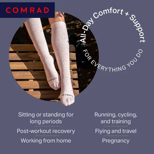 Miniatura 2 de Comrad Knee High Compression Socks for Women and Men - Premium Support Socks for Pregnancy, Nurses, Athletes, and More