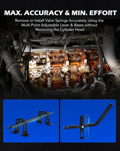 Miniatura 5 de Orion Motor Tech Compresor de resorte de válvula, herramienta universal de extracción y instalación de resorte de válvula de motor OHV OHC