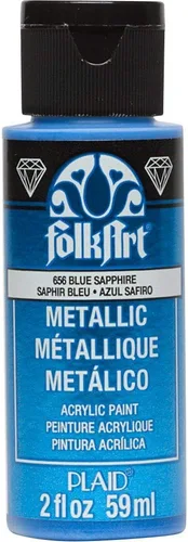 Miniatura 2 de FolkArt Blue Sapphire Pintura acrílica metálica, 2 onzas líquidas (paquete de 1) y pintura acrílica metálica en varios colores (2 onzas), amatista