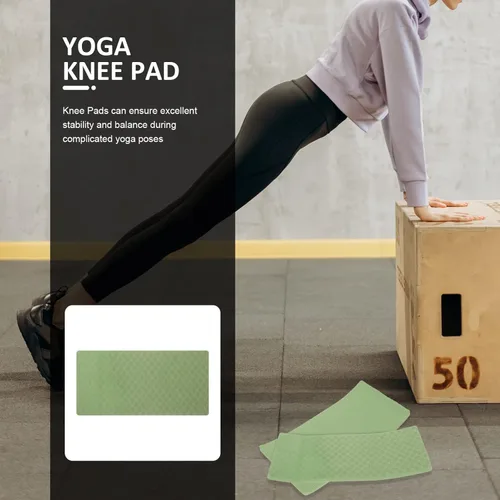 Miniatura 8 de Rodilleras de yoga, 1 par de cojines gruesos antideslizantes para soporte de codo y rodilla de 13.4 x 6.7 pulgadas, accesorio para esterilla de yoga