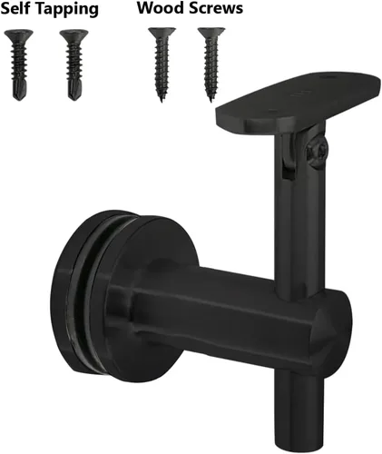 Miniatura 2 de Soporte de pasamanos ajustable de acero inoxidable de grado 316, superficie superior plana para tubo cuadrado, adecuado para vidrio de 1/4 a 1-1/4