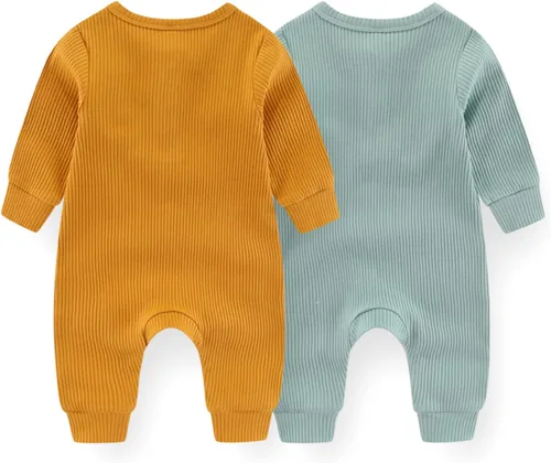 Miniatura 21 de ZAV Mono de manga larga unisex para bebé, niño y niña, 2