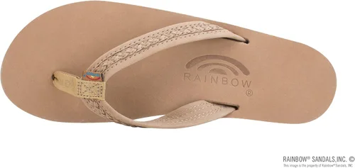 Miniatura 3 de Rainbow Sandals The Willow - Soporte de arco de doble capa de cuero de primera calidad con correa mediana trenzada doble de 34 pulgadas