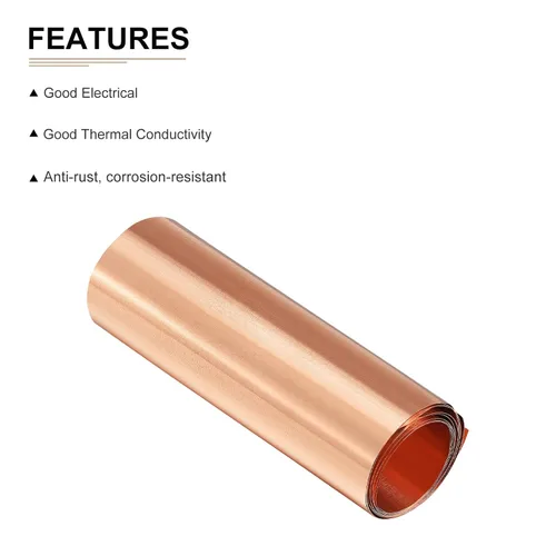 Miniatura 3 de DTGN Hojas de cobre puro de 39.370x3.937x0.000 in (LxWxT) - Paquete de 2 - Buenas para hacer piezas de maquinaria - Placas de cobre de metal