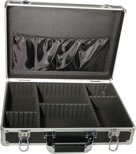 Miniatura 6 de Ursae Minoris Elite - Estuche de aluminio negro para juegos a prueba de EE. UU., sellos postales en sobres de vidrio y otros tesoros, tamaño compacto