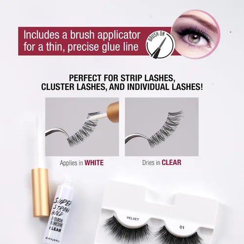 Miniatura 3 de Kiss Me Envy Super Strong Hold Eyelash Adhesive látex [transparente] kpeg06