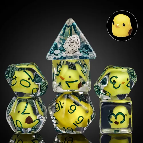 Miniatura 45 de Cusdie Dados DND de 7 troqueles, juego de dados poliédricos rellenos de animales, para juegos de rol, dados D&D (perro gris)