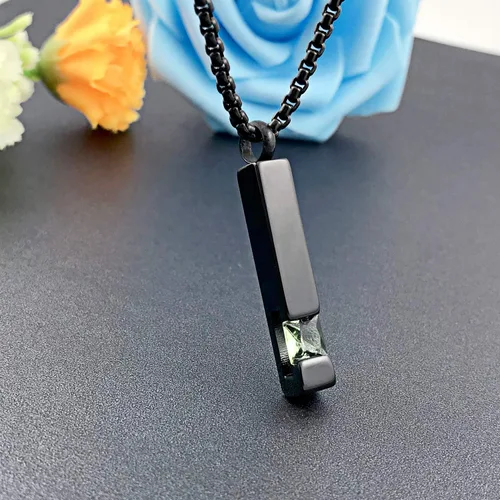 Miniatura 69 de YOUFENG collar con urna para cenizas, cubos de piedras natales, urna para cenizas humanas, collar de urna de cremación, relicario, recuerdo
