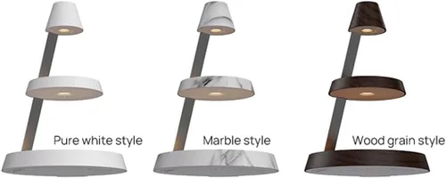 Miniatura 6 de Cargador inalámbrico magnético 3 en 1 torre vertical de doble capa luz nocturna de alta potencia conveniente compatible con teléfonos