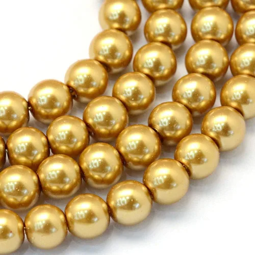 Miniatura 17 de KISSITTY 105 unids/hebra Burly Wood Satin Luster Glass Round Pearl Spacer Bead Loose Beads 0.315 in para bricolaje joyería artesanía 31.4