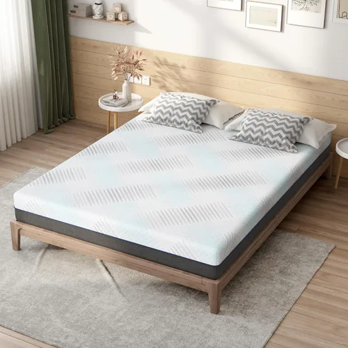 Miniatura 6 de Colchón de tamaño matrimonial de 6 pulgadas, colchón de espuma viscoelástica de gel de lujo para aliviar la presión, firmeza media para aliviar