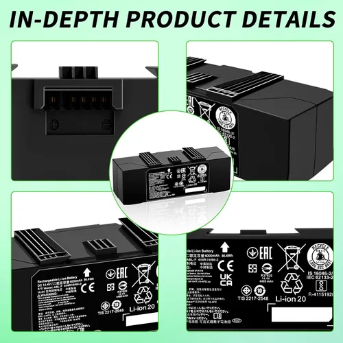 Miniatura 5 de 6000mAh ABL-F para iRobot Batería Reemplazo para iRobot Roomba J7 J7+ i8 i8+ E5 E6 i3 i3+ i4 i5 i6 i7 i7+ 7150 7156 7158 7550 7558 3150 3550 3550