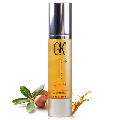 Miniatura 11 de GK HAIR Aceite para cabello encrespado, antiencrespamiento, aceite ligero perfecto para queratina, puntas rizadas, secas y dañadas, sin parabenos