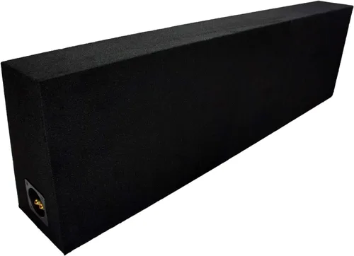 Miniatura 4 de American Sound Connection Caja de subwoofer doble de 12" estándar para camiones de cabina regular, caja de madera MDF de 5/8" - Negro