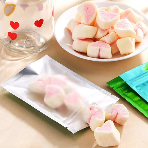 Miniatura 6 de 200 piezas de bolsas Mylar Zip Lock. Bolsas de papel de aluminio, plano metálico Mylar Foil plano, bolsas ZipLock de almacenamiento de alimentos.