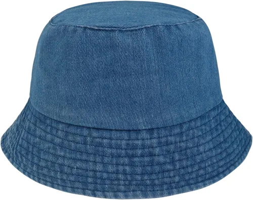 Miniatura 10 de MILAKOO Gorra unisex de pescador de mezclilla lavada para mujer, de ala ancha, ligera, plegable