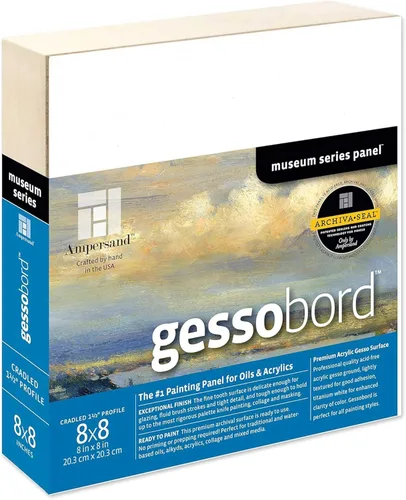 Miniatura 21 de Ampersand Art Supply Panel de pintura de madera de Gesso: Serie Museo Gessobord, 11 "x 14", perfil plano de 1/8
