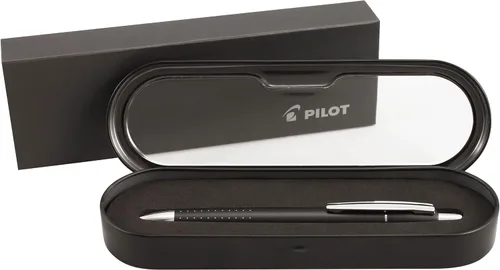 PILOT Axiom Collection - Bolígrafo retráctil, barril negro, tinta azul, punta media (90060)