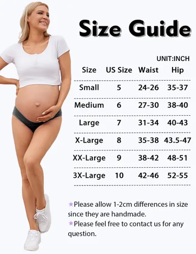 Miniatura 6 de Molasus Ropa interior de maternidad cruzada de algodón debajo de la protuberancia de embarazo Bikinis Bragas