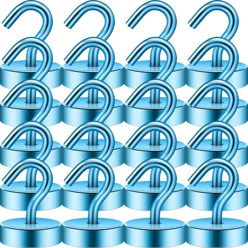 Miniatura 12 de Neosmuk Ganchos magnéticos, esenciales para cruceros, más de 32 libras, ganchos magnéticos resistentes para cabinas de cruceros, refrigerador