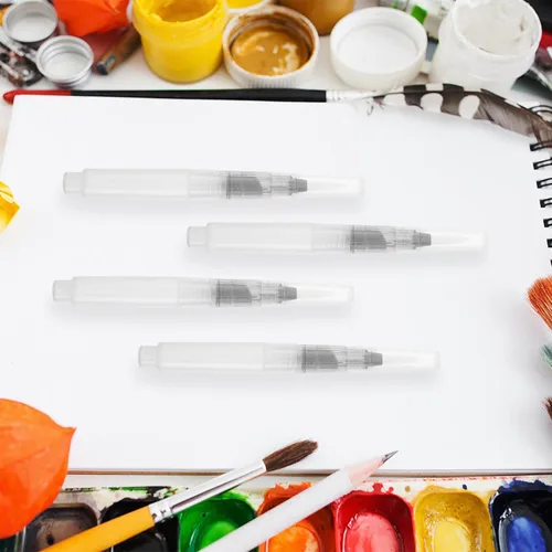 Miniatura 3 de TEHAUX Juego de 6 bolígrafos de acuarela, cepillo de agua recargable para flujo de tinta controlado, dibujo de pintura suave, adecuado para niños