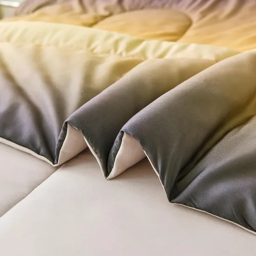 Miniatura 7 de Anibedding - Juego de edredón gradiente amarillo tamaño King de 7 piezas, amarillo y gris ombre, cama en una bolsa, juego completo de ropa de cama